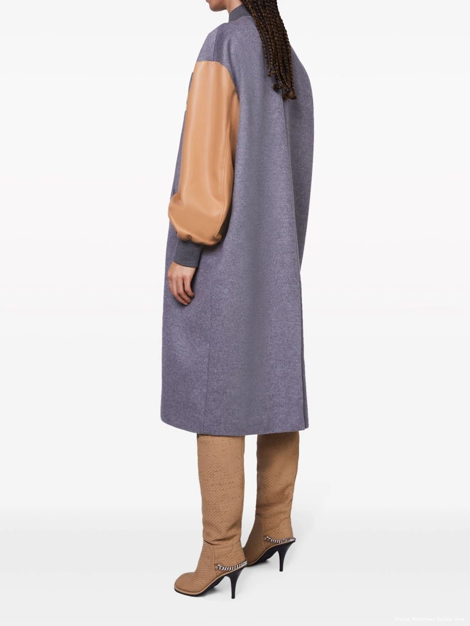 Affordable Women Stella S long coat Letterman McCartney wool 0327